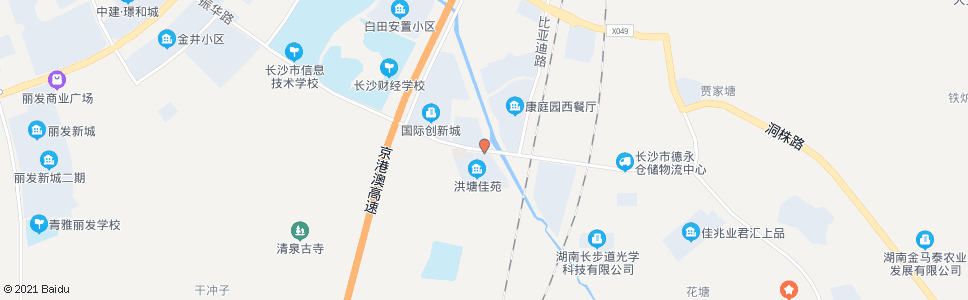 长沙洪塘村_公交站地图_长沙公交_妙搜公交查询2024