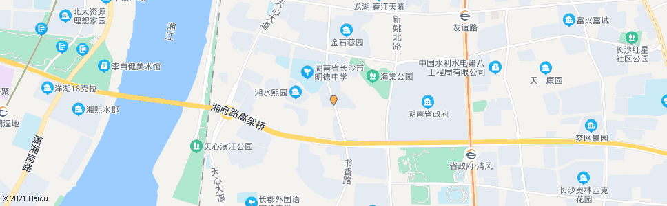 长沙书香路青山路口_公交站地图_长沙公交_妙搜公交查询2024