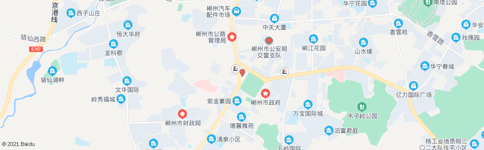 郴州五岭广场西(南岭大道)_公交站地图_郴州公交_妙搜公交查询2025