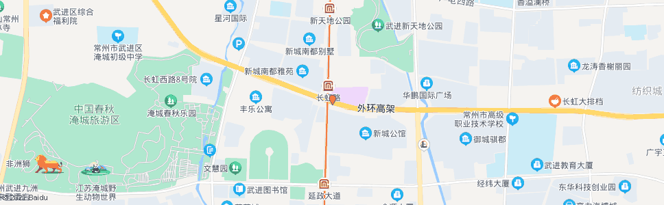 常州花园街长虹路(路劲又一城)_公交站地图_常州公交_妙搜公交查询2024