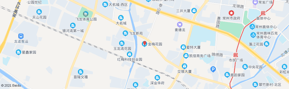 常州金梅花园(飞龙路泰山路)_公交站地图_常州公交_妙搜公交查询2024