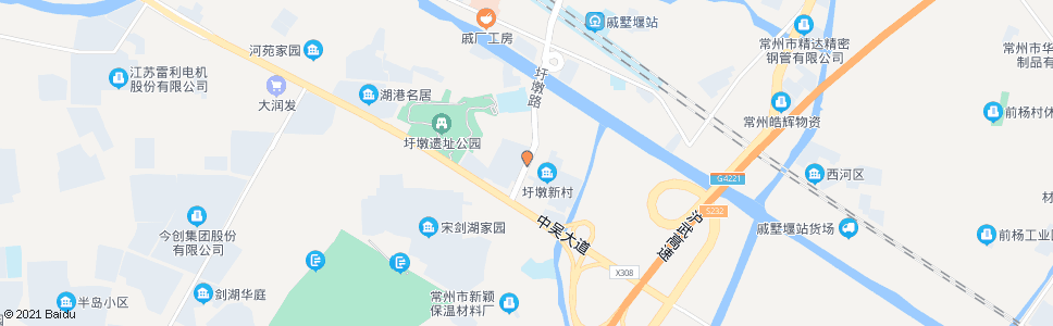 常州中吴大道圩墩路(圩墩新村)_公交站地图_常州公交_妙搜公交查询2024