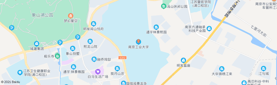 南京浦口大道工业大学_公交站地图_南京公交_妙搜公交查询2024