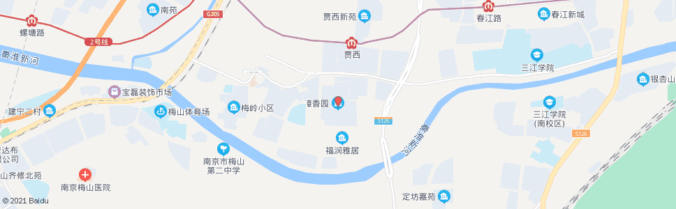 南京樟香园_公交站地图_南京公交_妙搜公交查询2025