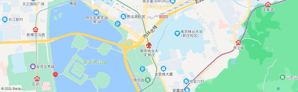 南京南京林业大学新庄站_公交站地图_南京公交_妙搜公交查询2024