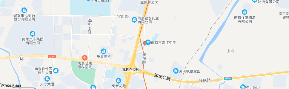 南京泰冯路新沿路_公交站地图_南京公交_妙搜公交查询2025