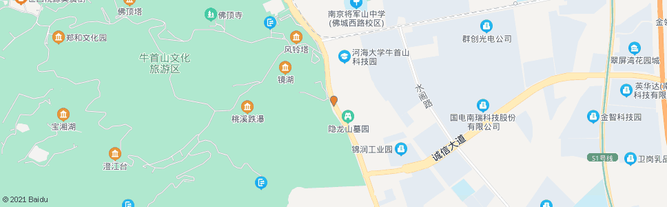 南京隐龙山_公交站地图_南京公交_妙搜公交查询2025