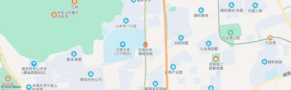 南京河海大学佛城西路站_公交站地图_南京公交_妙搜公交查询2024