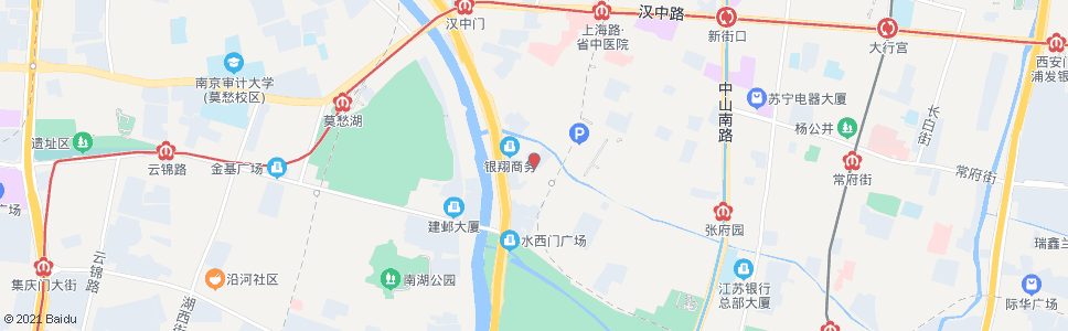 南京建邺路止马营_公交站地图_南京公交_妙搜公交查询2024