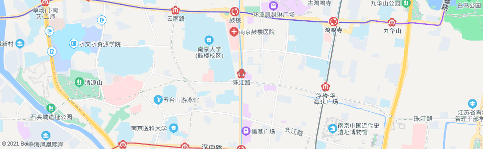 南京珠江路站_公交站地图_南京公交_妙搜公交查询2025