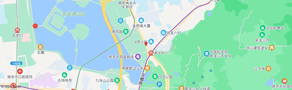 南京龙蟠路岗子村_公交站地图_南京公交_妙搜公交查询2024