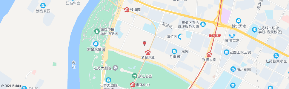 南京松花江西街西_公交站地图_南京公交_妙搜公交查询2024