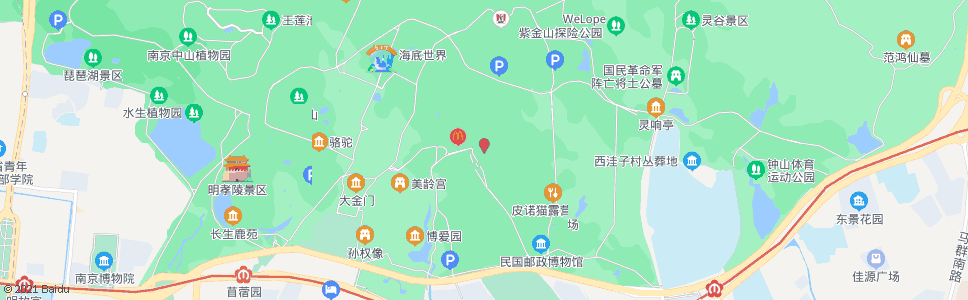 南京中山陵停车场_公交站地图_南京公交_妙搜公交查询2025