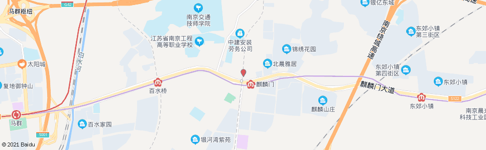 南京麒麟门新大街北_公交站地图_南京公交_妙搜公交查询2025