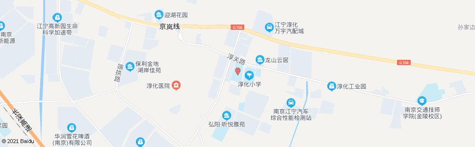 南京淳化中学_公交站地图_南京公交_妙搜公交查询2025