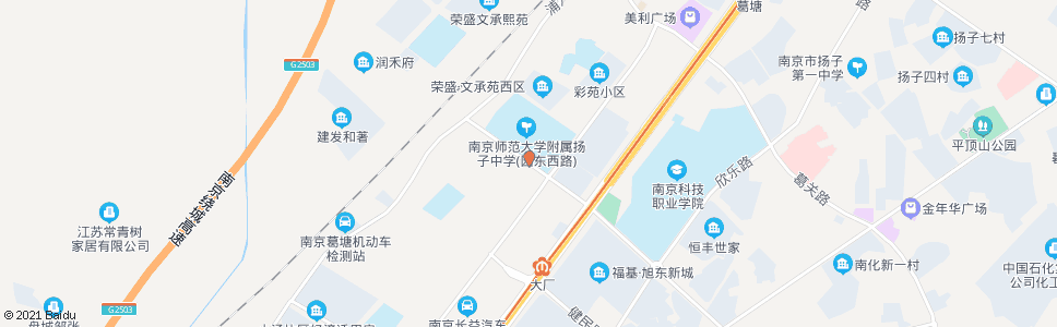 南京园西路葛中南路_公交站地图_南京公交_妙搜公交查询2024