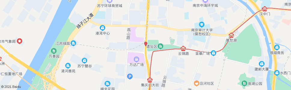 南京水西门大街江东中路_公交站地图_南京公交_妙搜公交查询2025