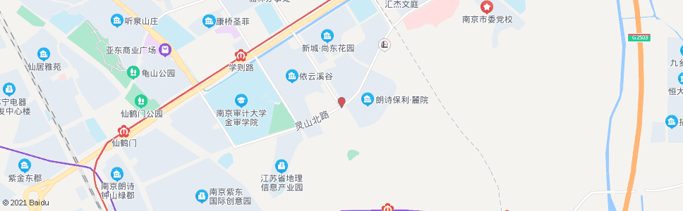 南京灵山北路汇通路_公交站地图_南京公交_妙搜公交查询2025