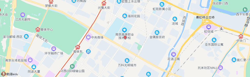 南京黄山路梦都大街(南京高等职业技术学院)_公交站地图_南京公交_妙搜公交查询2024