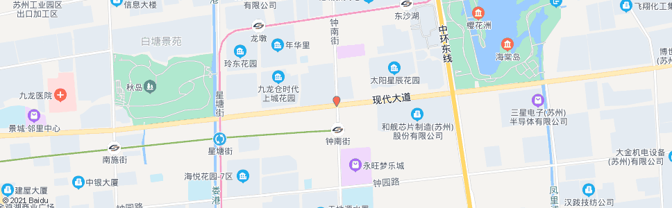 苏州现代大道钟南街东_公交站地图_苏州公交_妙搜公交查询2024