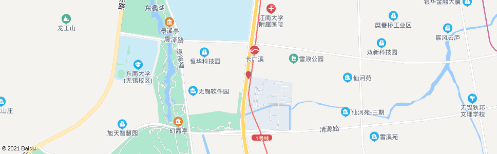 无锡清晏路(蠡湖大道)_公交站地图_无锡公交_妙搜公交查询2024