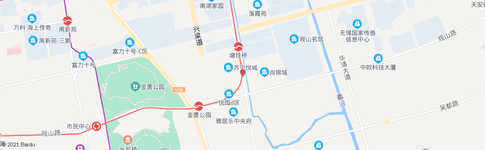 无锡南湖大道(观山路)_公交站地图_无锡公交_妙搜公交查询2024