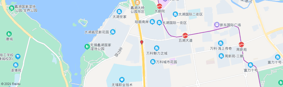 无锡周新西路(蠡湖大道)_公交站地图_无锡公交_妙搜公交查询2024