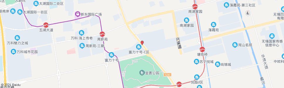 无锡高浪路(贡湖大道)_公交站地图_无锡公交_妙搜公交查询2024