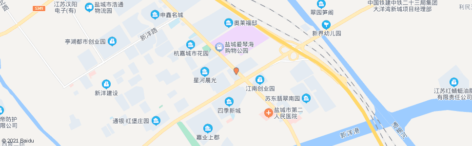 盐城新洋经济区管委会_公交站地图_盐城公交_妙搜公交查询2025