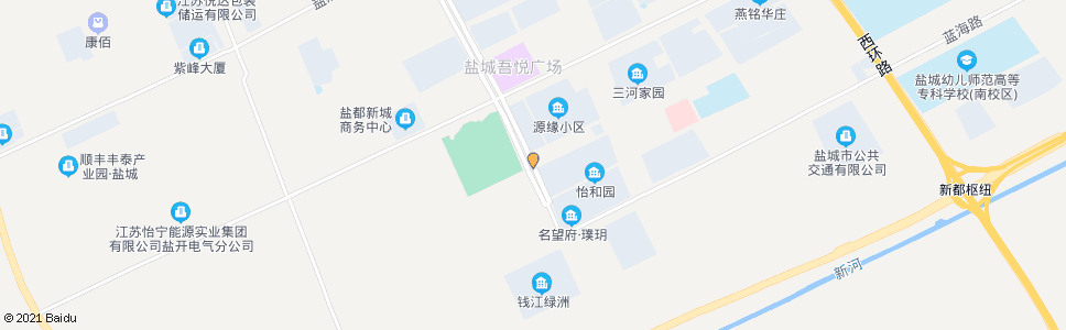 盐城开创路赶海路口_公交站地图_盐城公交_妙搜公交查询2025