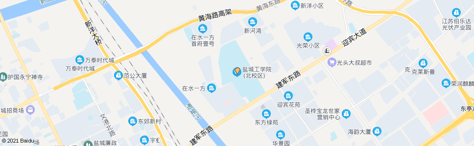 盐城盐城工学院北_公交站地图_盐城公交_妙搜公交查询2025