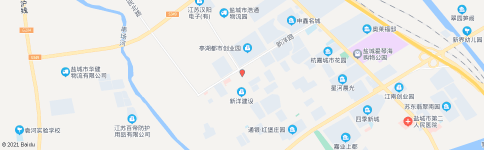 盐城绿城路新洋路口(袁庄五组)_公交站地图_盐城公交_妙搜公交查询2025