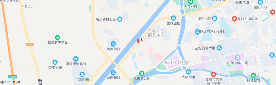 盐城健康路黄海路口_公交站地图_盐城公交_妙搜公交查询2025