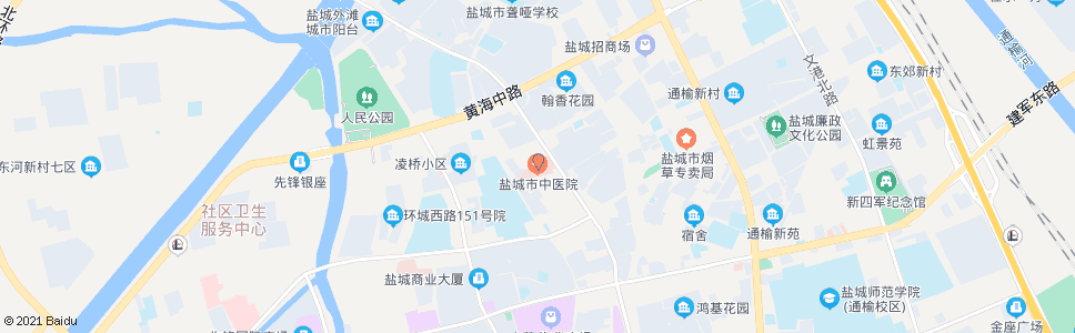 盐城县中医院_公交站地图_盐城公交_妙搜公交查询2025