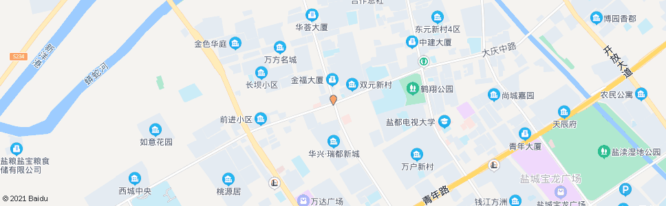 盐城盐马路大庆路口(北)_公交站地图_盐城公交_妙搜公交查询2025