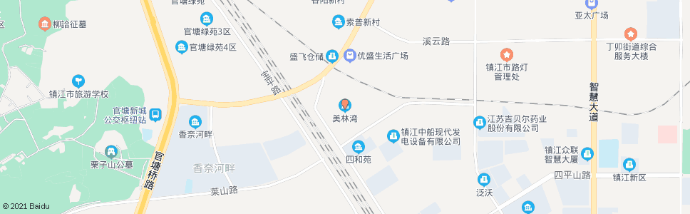 镇江美林湾(谷阳路)_公交站地图_镇江公交_妙搜公交查询2024