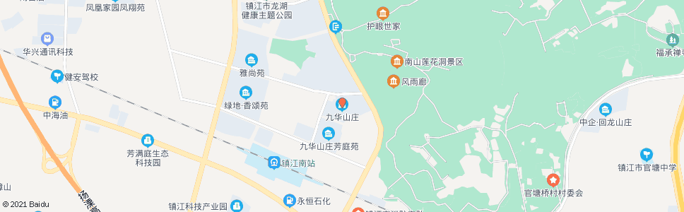 镇江九华山庄_公交站地图_镇江公交_妙搜公交查询2025