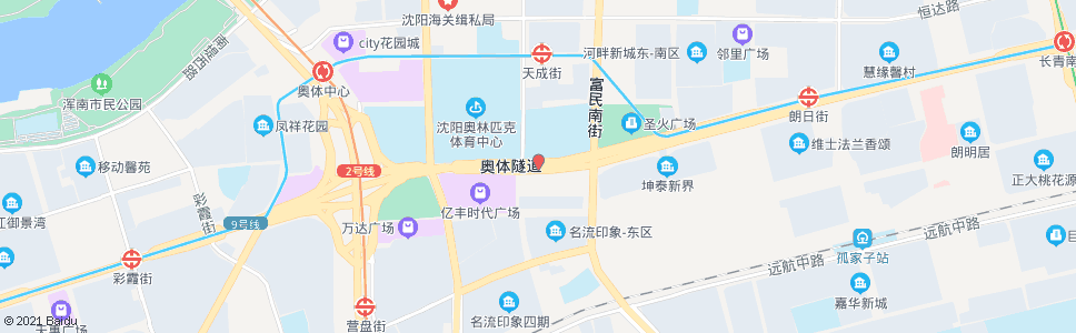 沈阳省浑南训练基地_公交站地图_沈阳公交_妙搜公交查询2024