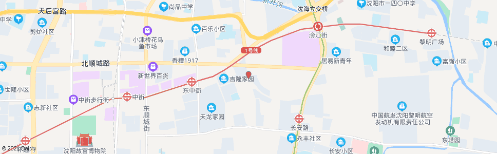 沈阳东边城街津桥路_公交站地图_沈阳公交_妙搜公交查询2024