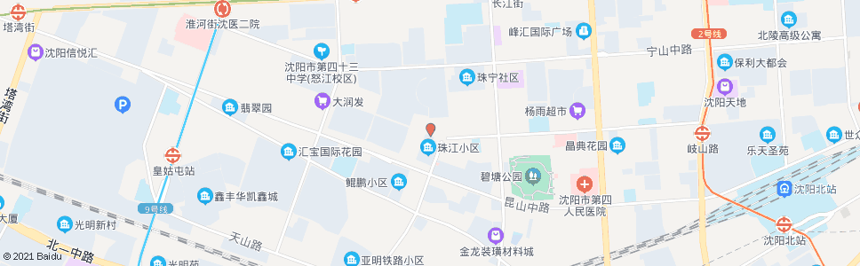 沈阳岐山路珠江街_公交站地图_沈阳公交_妙搜公交查询2024