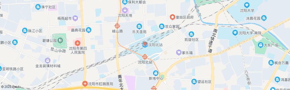 沈阳省军区北门_公交站地图_沈阳公交_妙搜公交查询2024