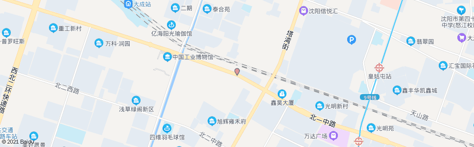 沈阳北一路保工街西_公交站地图_沈阳公交_妙搜公交查询2024