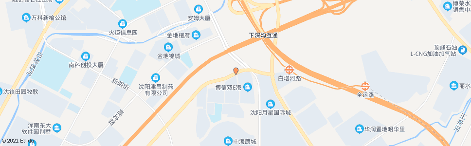 沈阳双E港小区_公交站地图_沈阳公交_妙搜公交查询2024