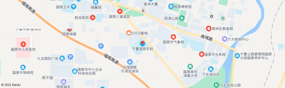 固原农校_公交站地图_固原公交_妙搜公交查询2024