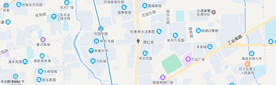 济南奥体中路康虹路_公交站地图_济南公交_妙搜公交查询2025