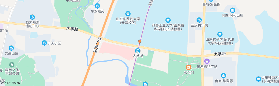 济南海棠路大学路_公交站地图_济南公交_妙搜公交查询2025