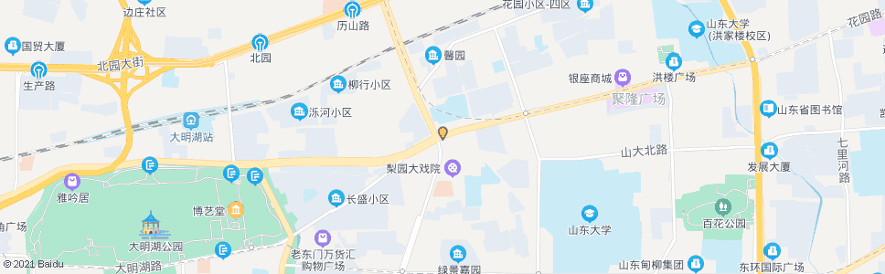 济南历山路花园路_公交站地图_济南公交_妙搜公交查询2025