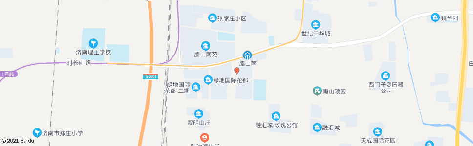 济南腊山北路(路口西)_公交站地图_济南公交_妙搜公交查询2024