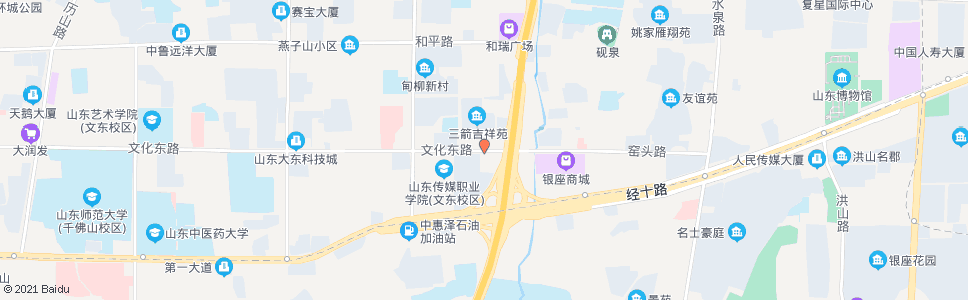 济南文化东路东口(路口北)_公交站地图_济南公交_妙搜公交查询2024