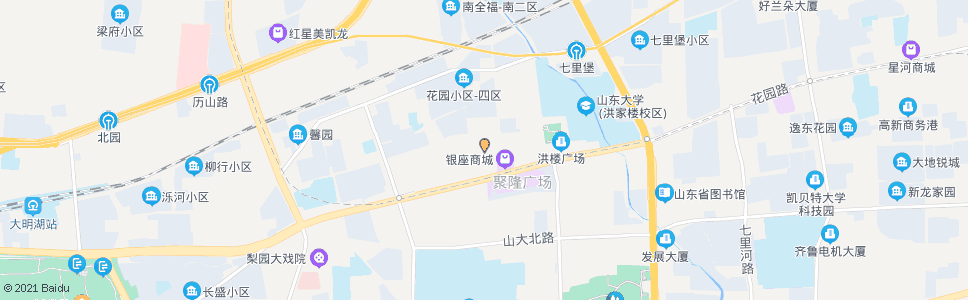 济南洪家楼西路_公交站地图_济南公交_妙搜公交查询2025